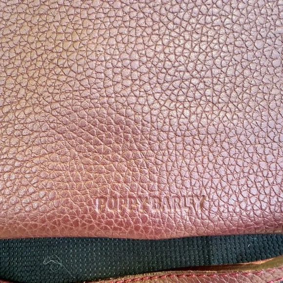 Poppy Barley Burgundy Clutch 3 in 1 wristlet bag wallet shoulder bag - Picture 5 of 5